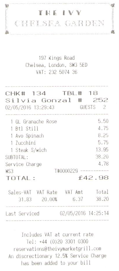 receipt